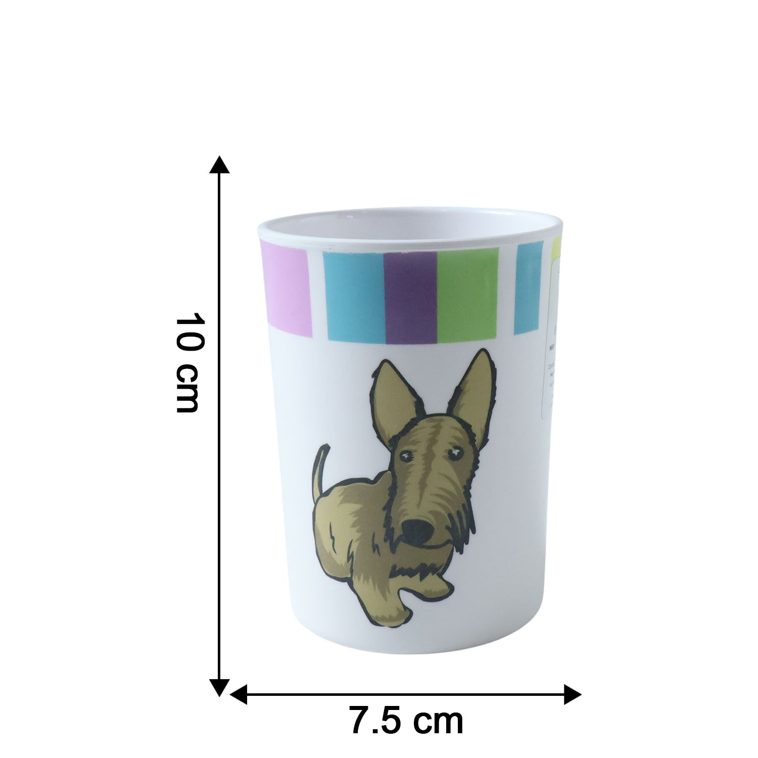 Size comparison reference for melamine cartoon kids glass