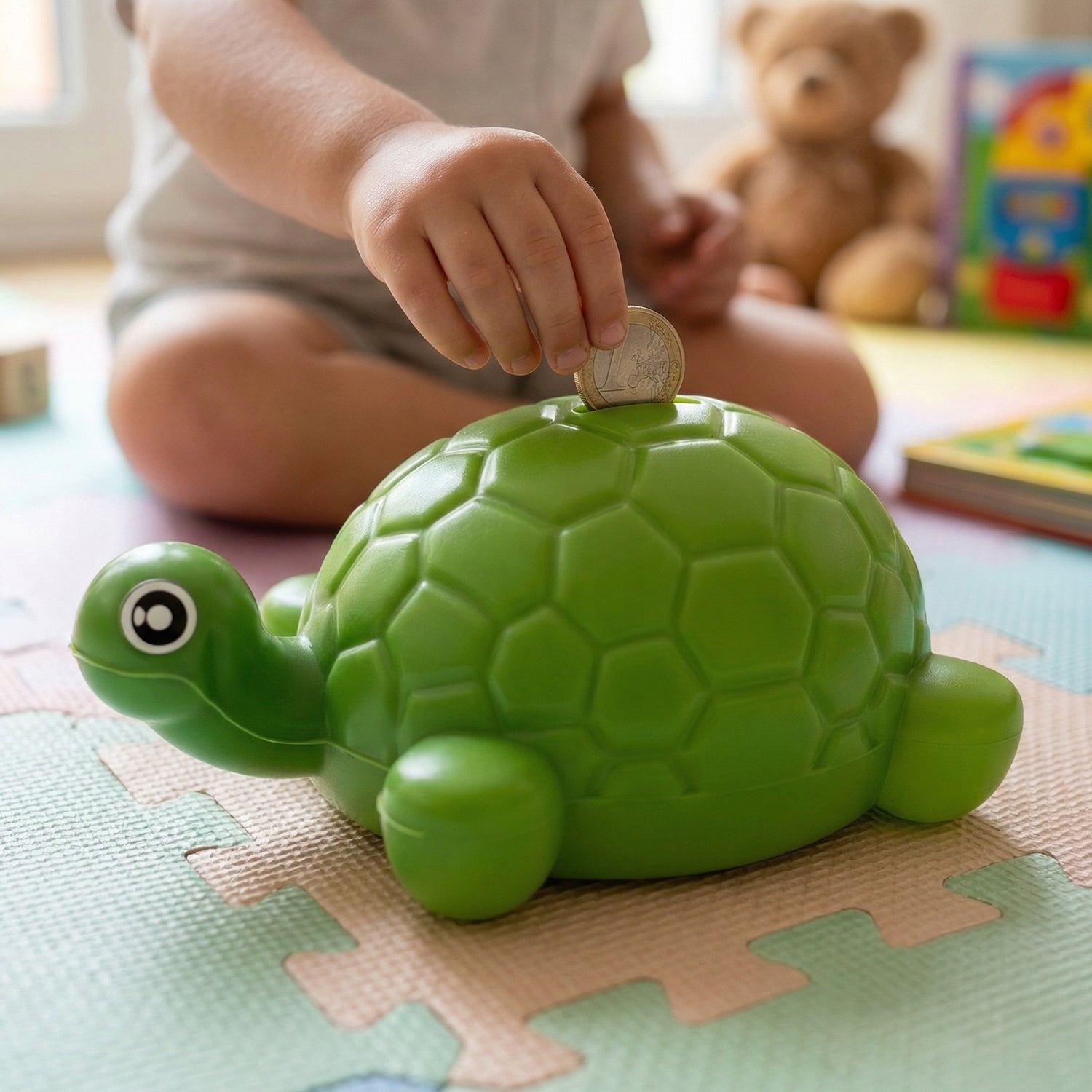 Small Tortoise Shape Money Bank Coin Saving Box (1 Pc)