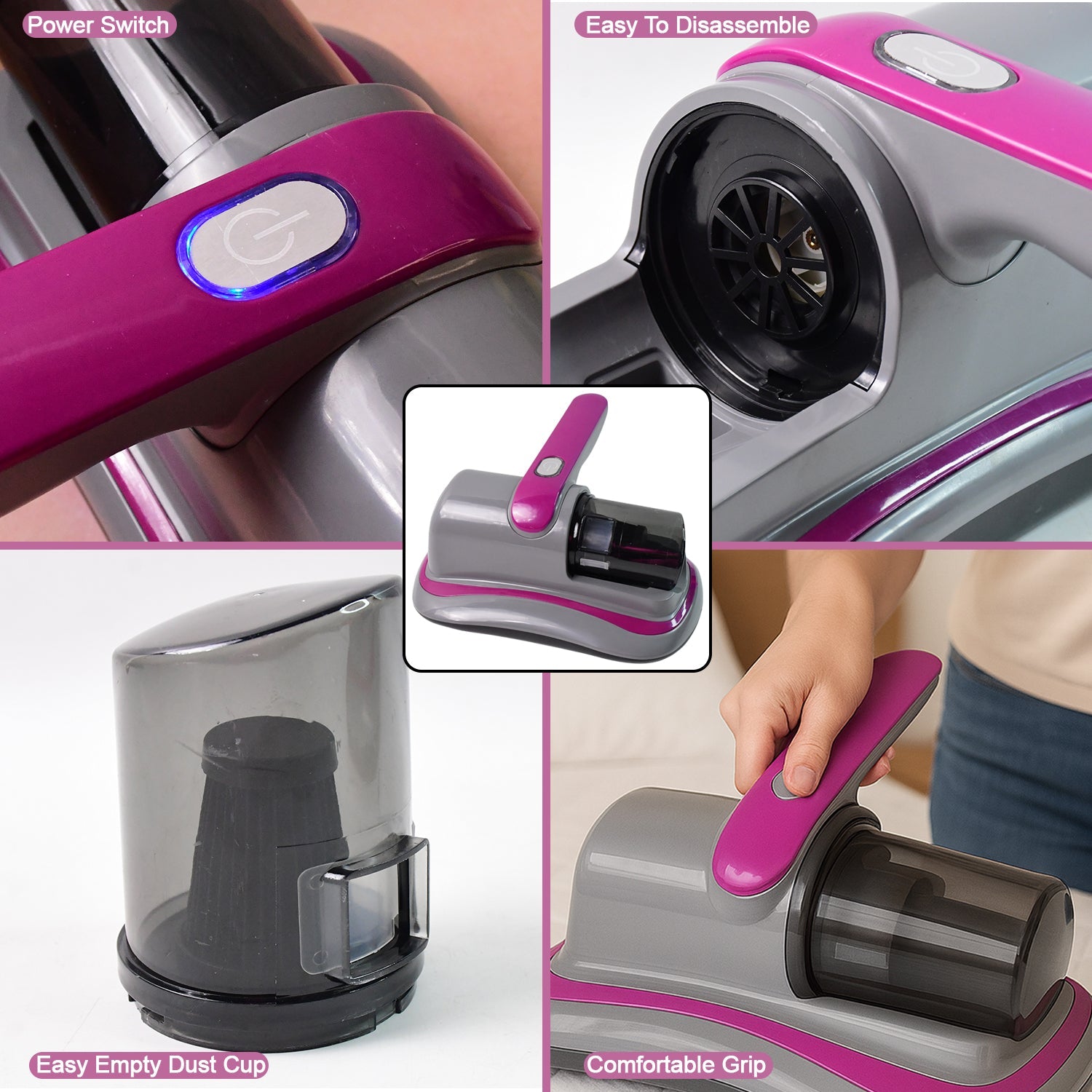 Low noise vacuum cleaner cordless design on table