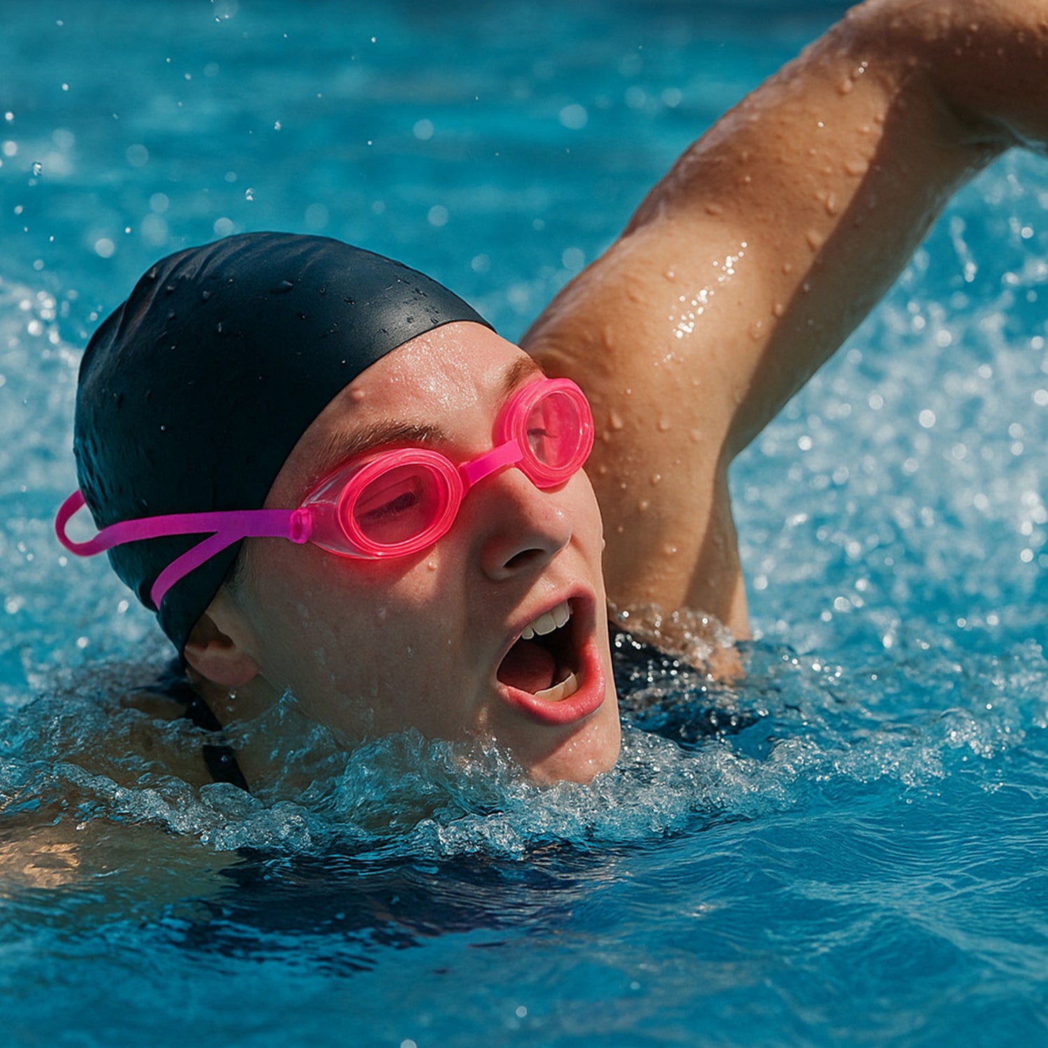 Adjustable Swimming Goggles for Kids  Clear Vision & Anti-Fog