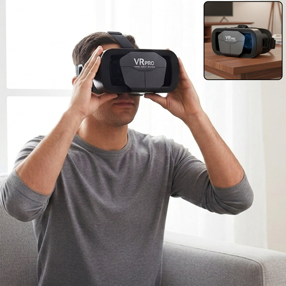 3D VR Box Headset Compatible with iPhone & Android