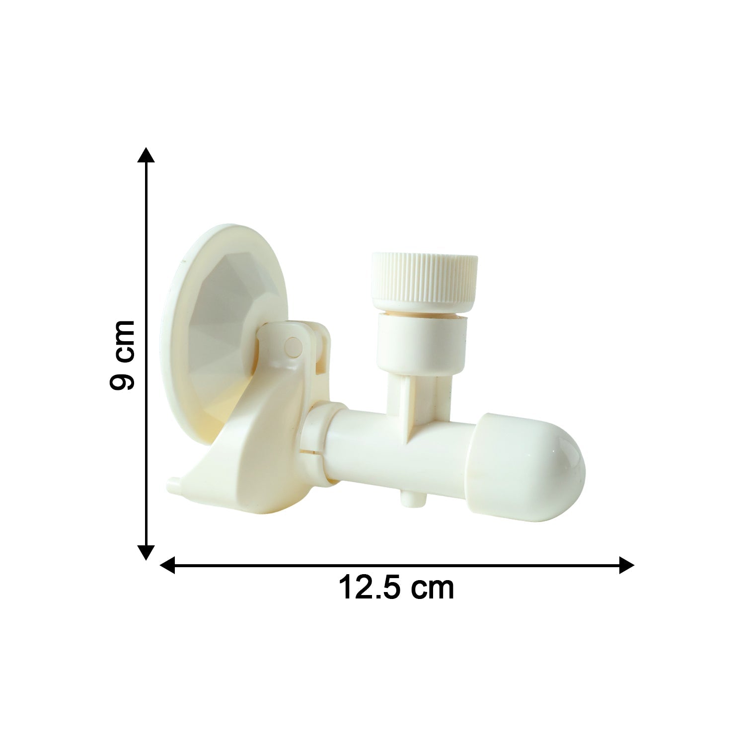 Easy refill soap dispenser mounted with suction cup on kitchen wall