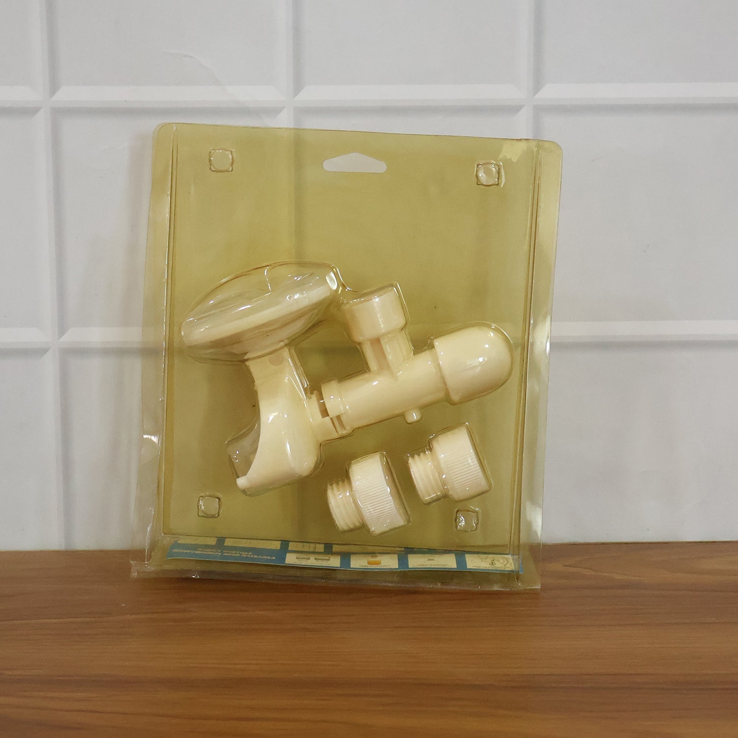 Top view of wall-mount liquid soap dispenser with suction cup