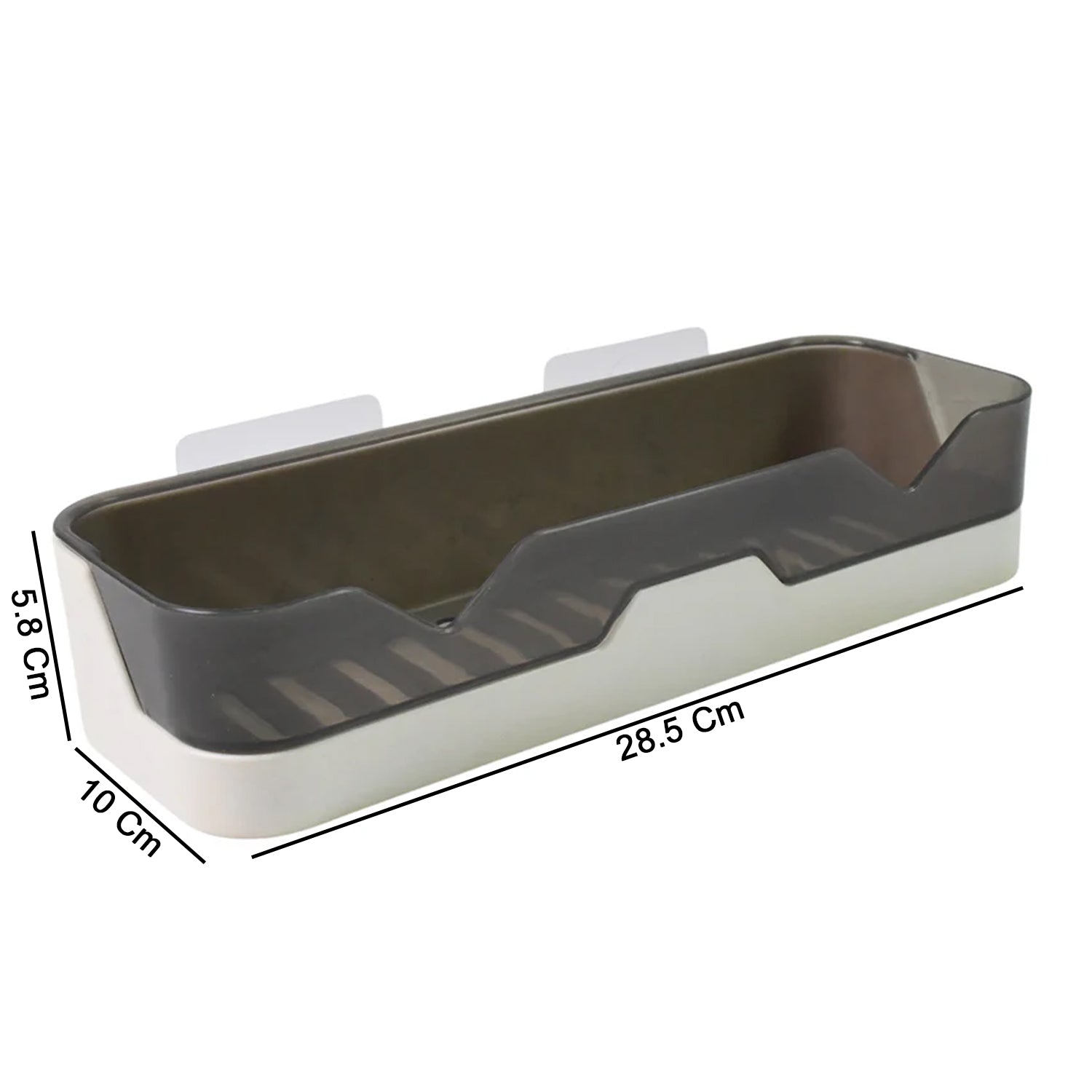 Kitchen and bathroom wall mounted plastic shelf