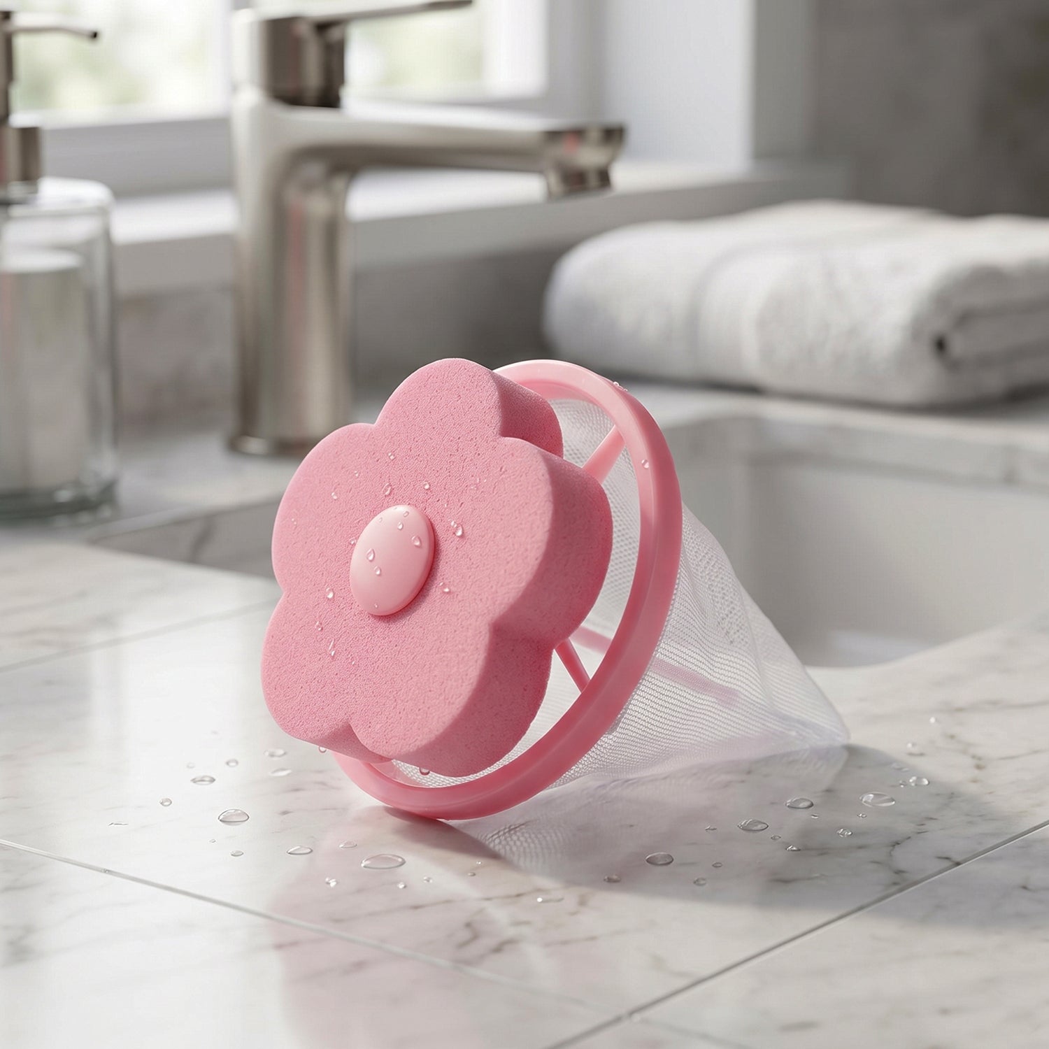 Flower Shape Reusable Laundry Lint Remover (1 Pc)