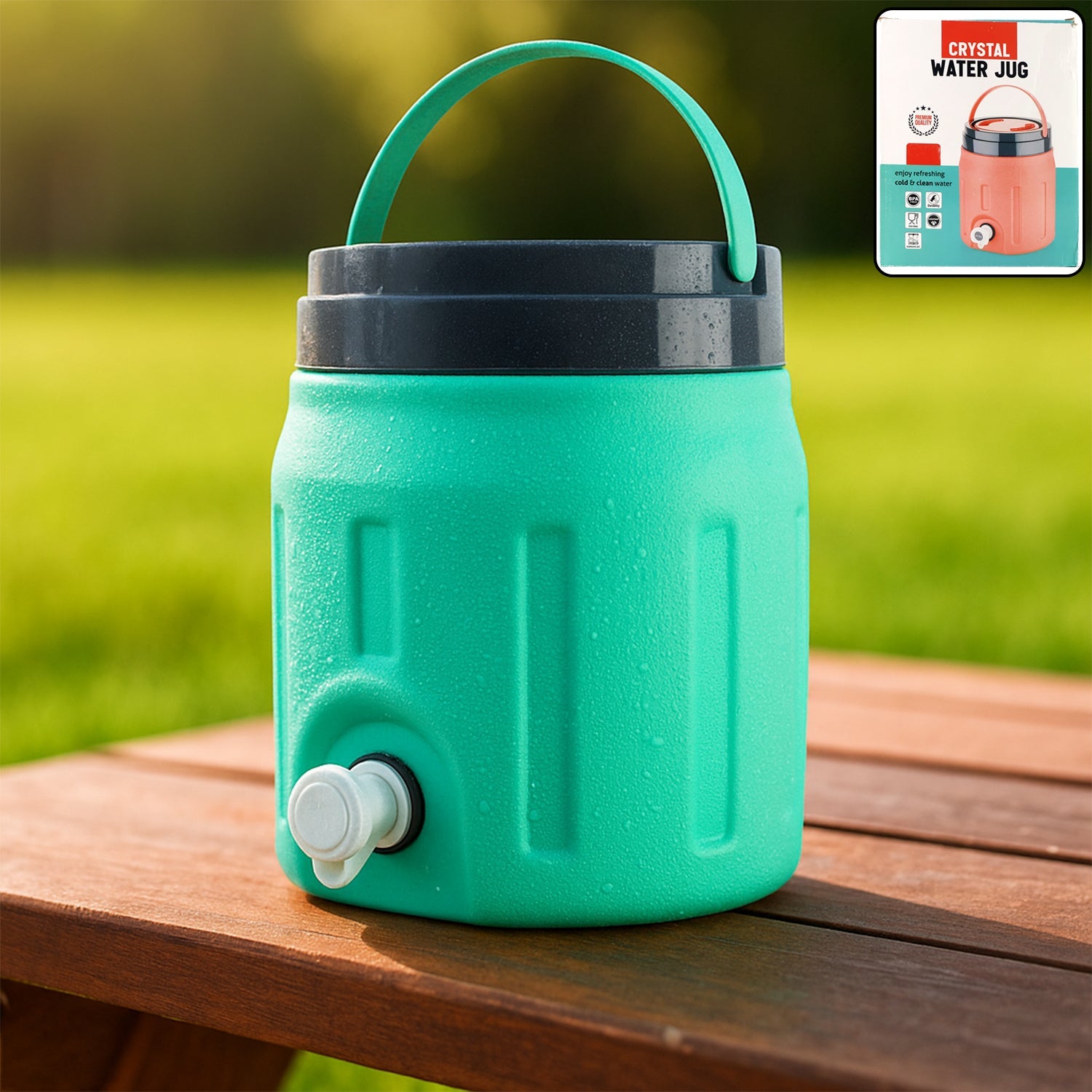 ChillPour insulated 4L water jug front view