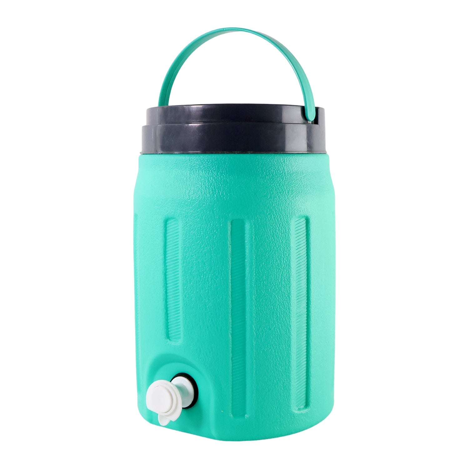 Water jug placed on table with background