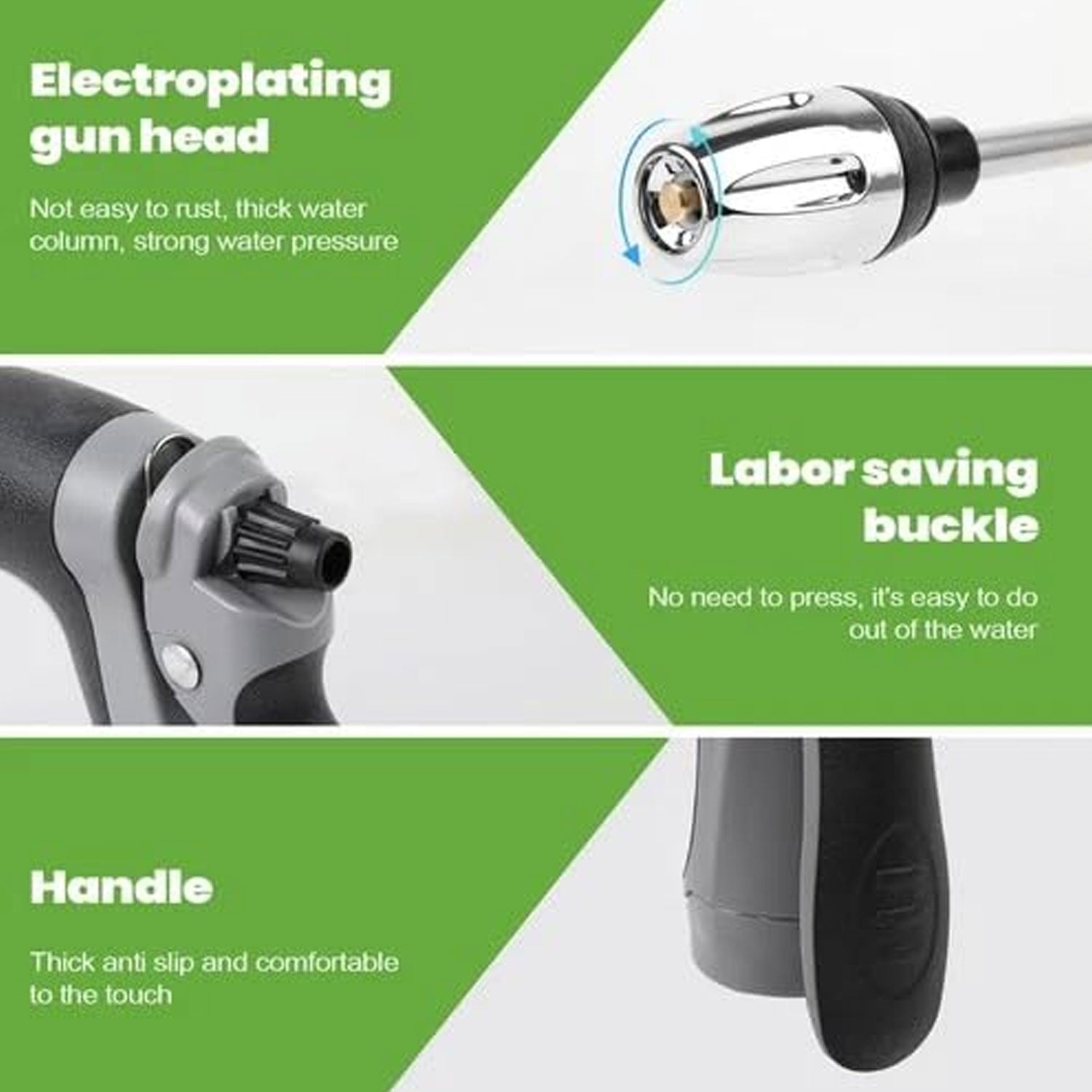 Versatile high pressure water spray gun for vehicle and garden cleaning