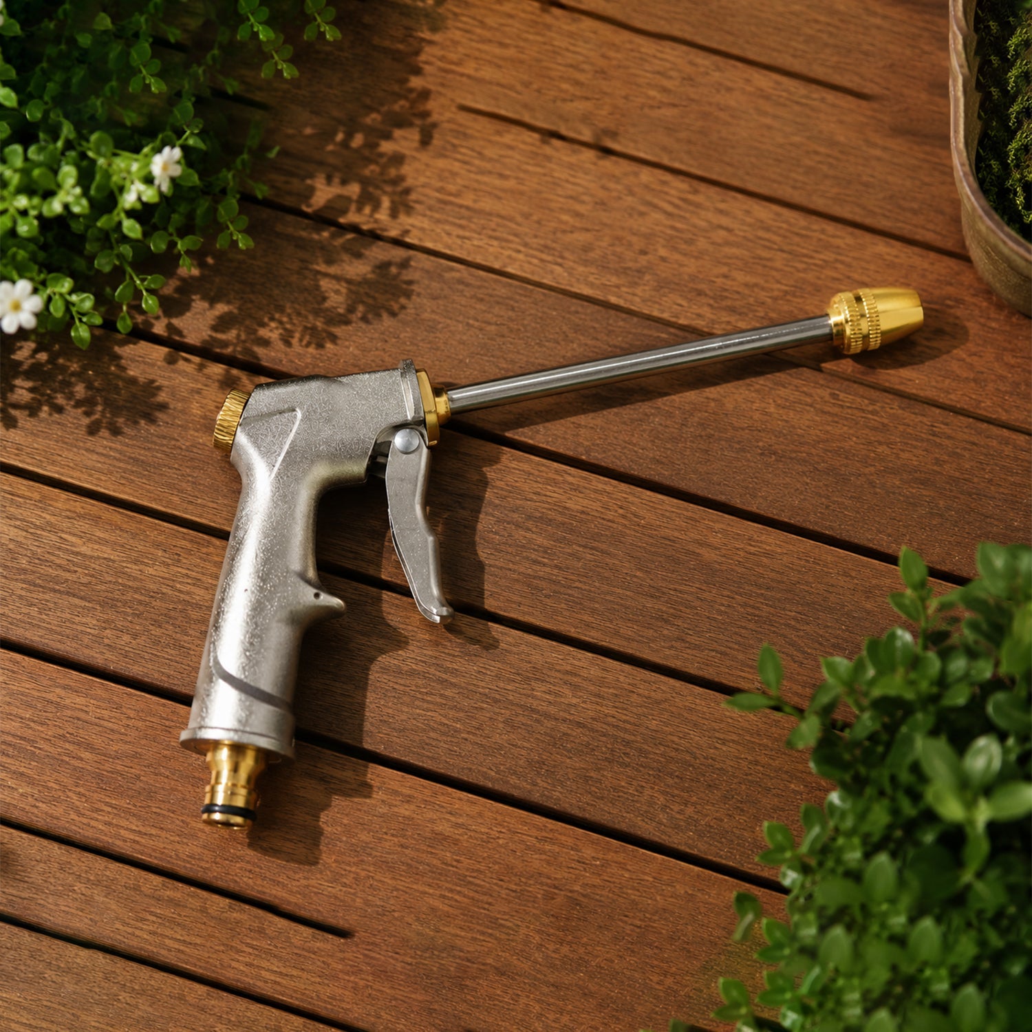 Powerful metal water gun head for pressure washing and garden use