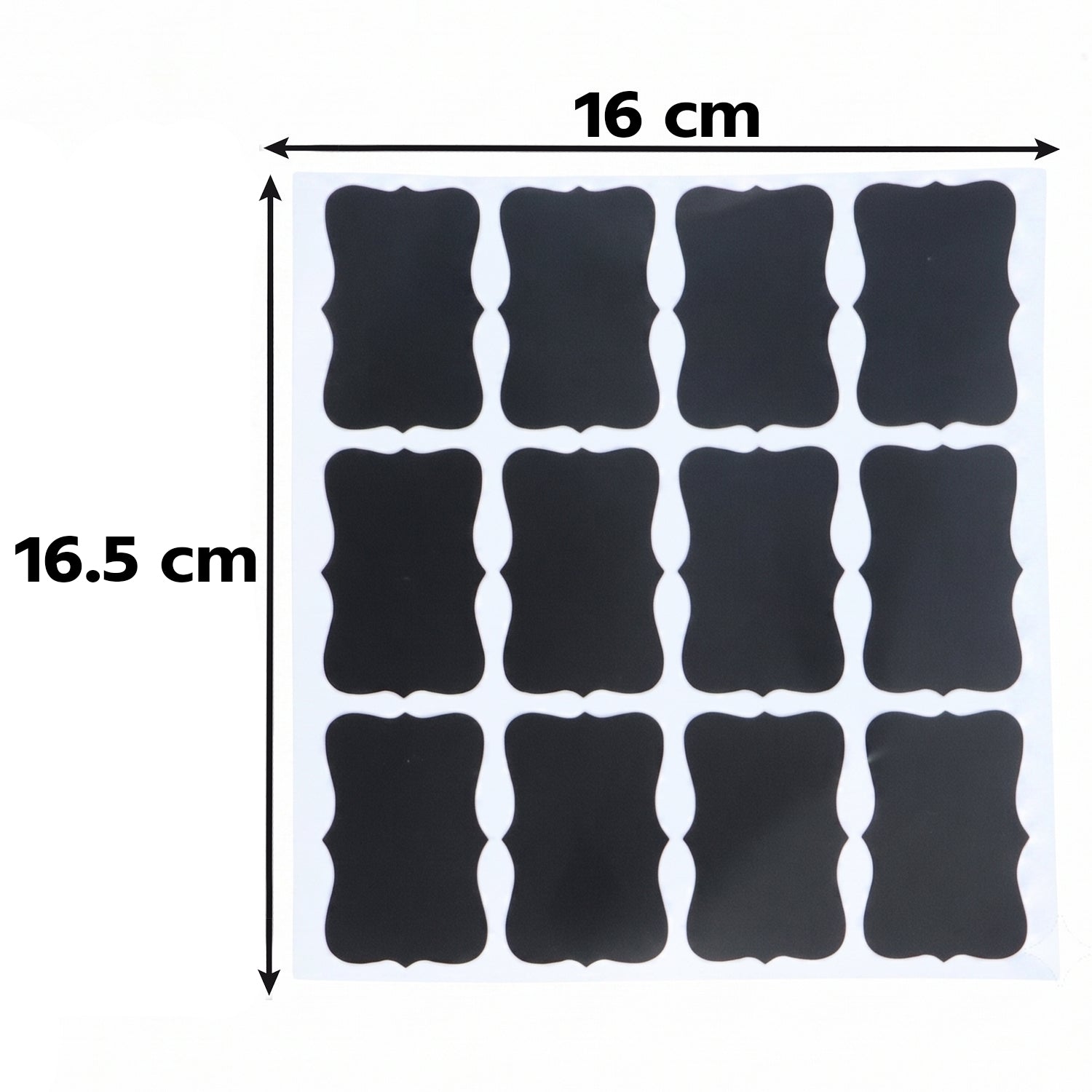 Fancy Shape Chalkboard Sticker Labels with Marker Pen, Jar Labels (1 Set)