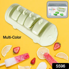 Cartoon Ice Candy Mold â€“ 4-Cup Multicolor Set (1 Pc)