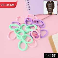 Soft Elastic Hair Bands Set for Girls (24 Pc)