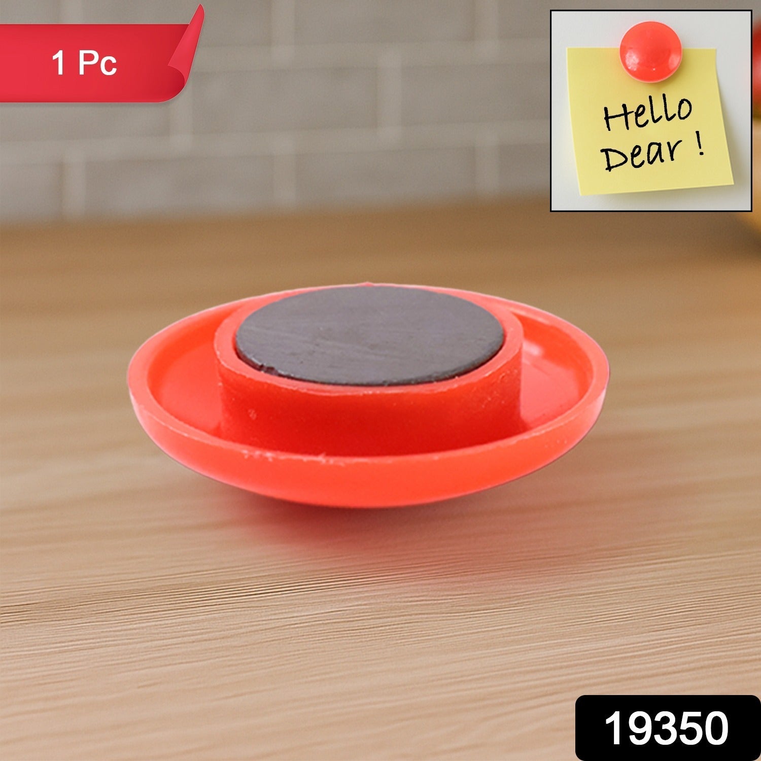 Red dot magnetic pin buttons on whiteboard