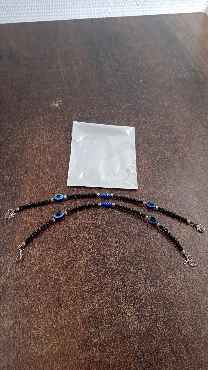 Evil Eye Bracelet Set Displayed on Wrist