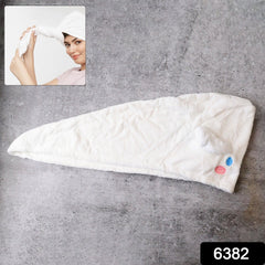 Premium Soft Microfiber Hair Drying Towel Wrap with Button (1 Pc)