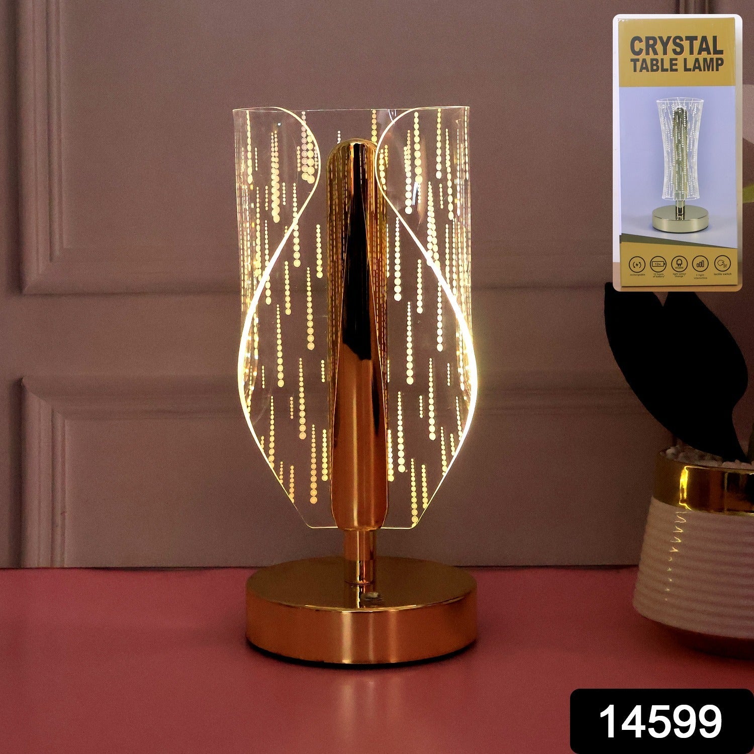 Modern Crystal LED Table Lamp (1 Pc)