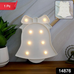 Pink Bell Shaped LED Decorative Night Light illuminated