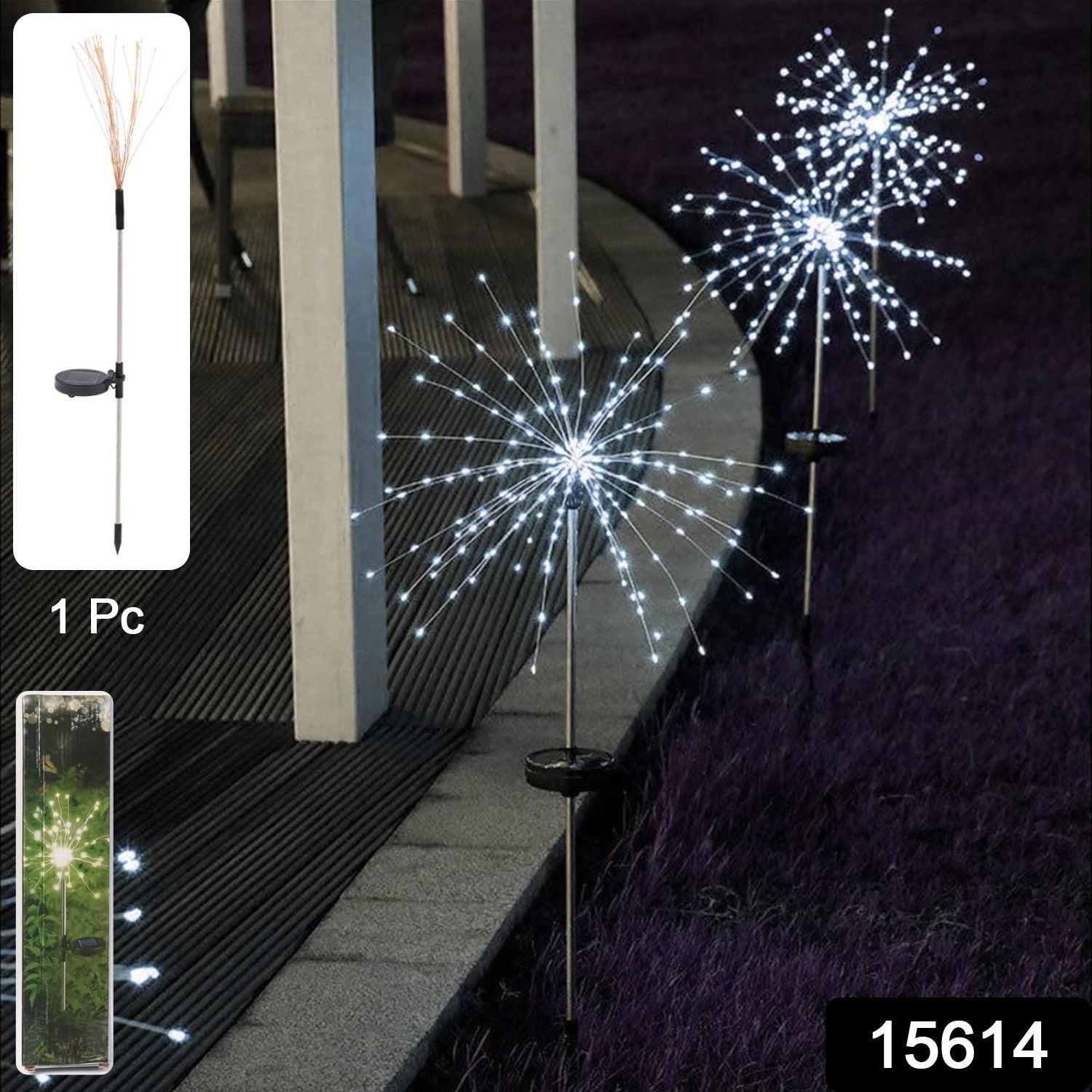 Solar Powered Starburst Firework Garden Light (1 Pc)