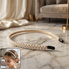 Premium Styling Pearl Embellished Stylish Hairband (1 Pc)