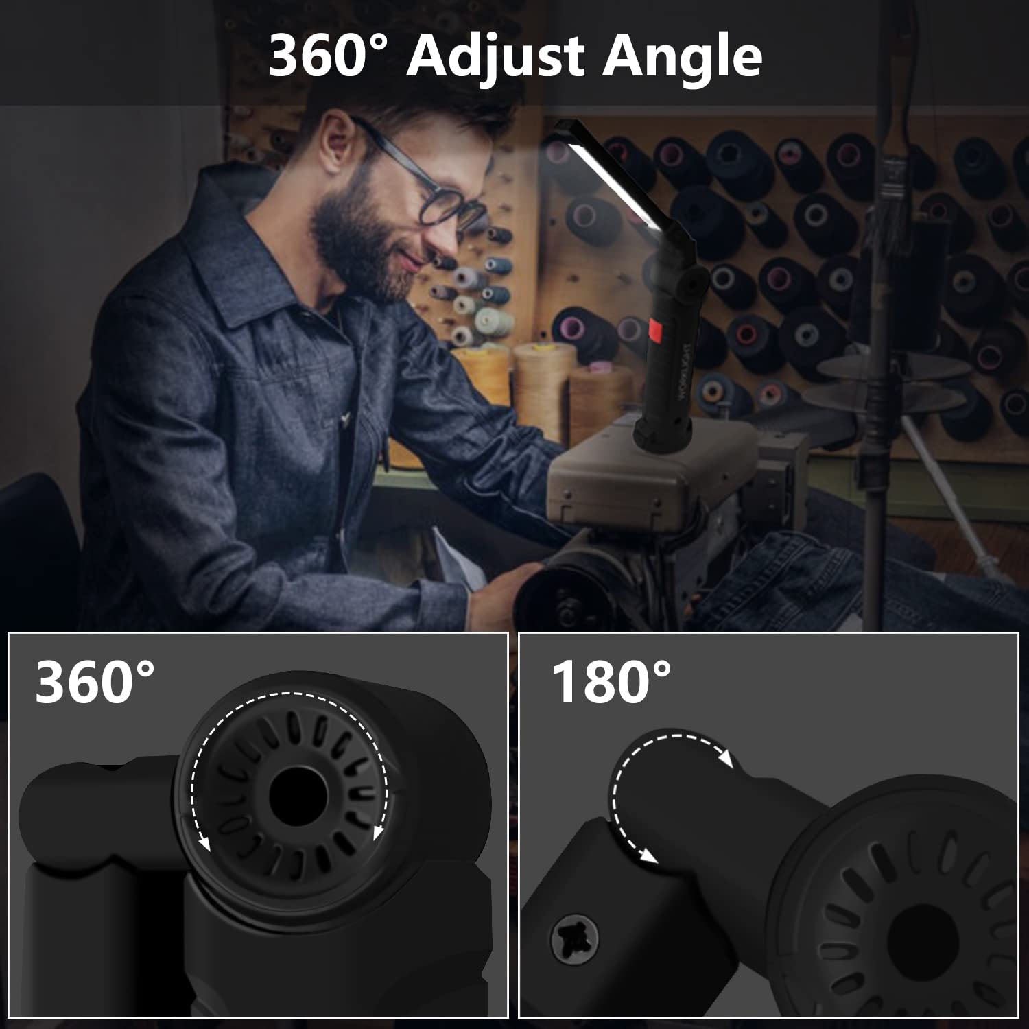 Portable Rechargeable LED Work Light for Home Use