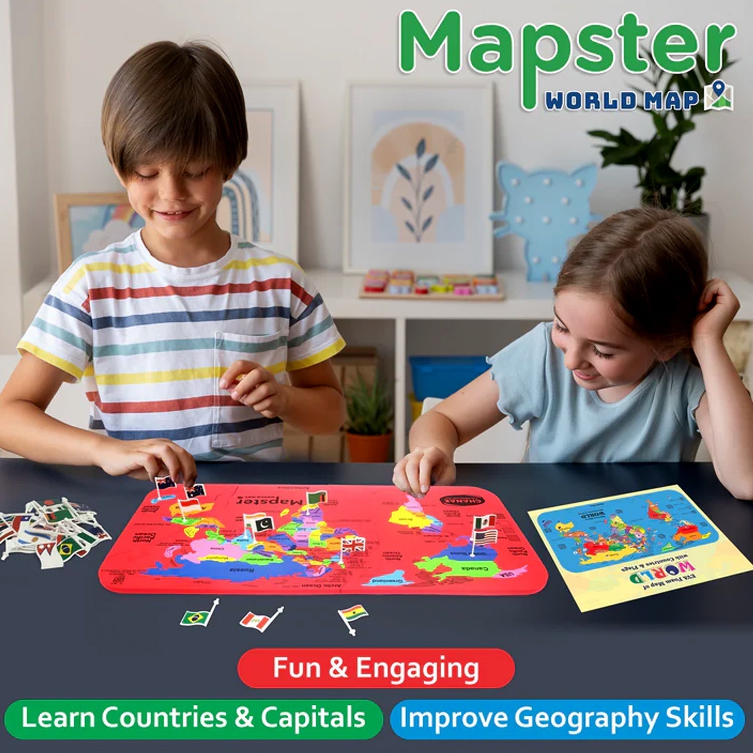Aditi Mapster World Map EVA Foam Puzzle for Kids 5+