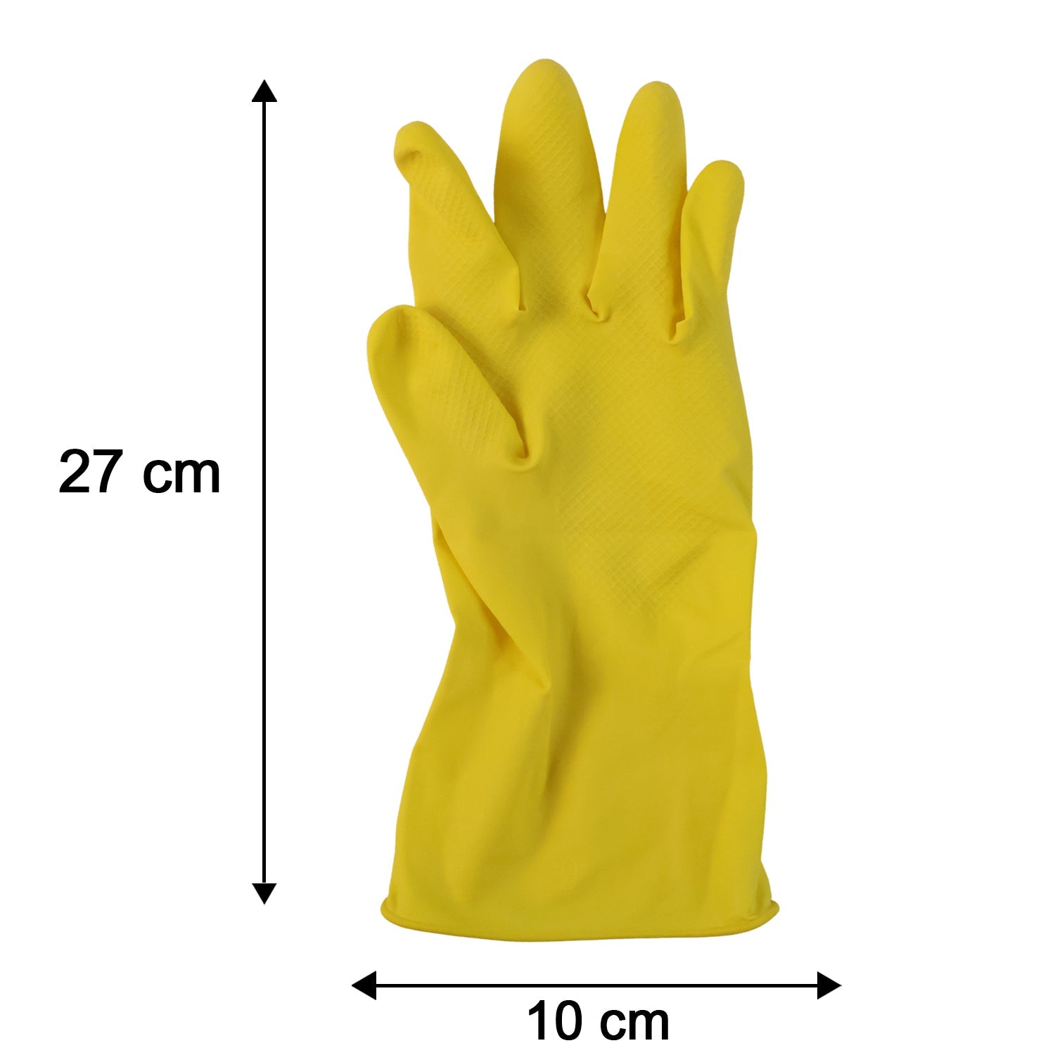 Large size guide for yellow gloves