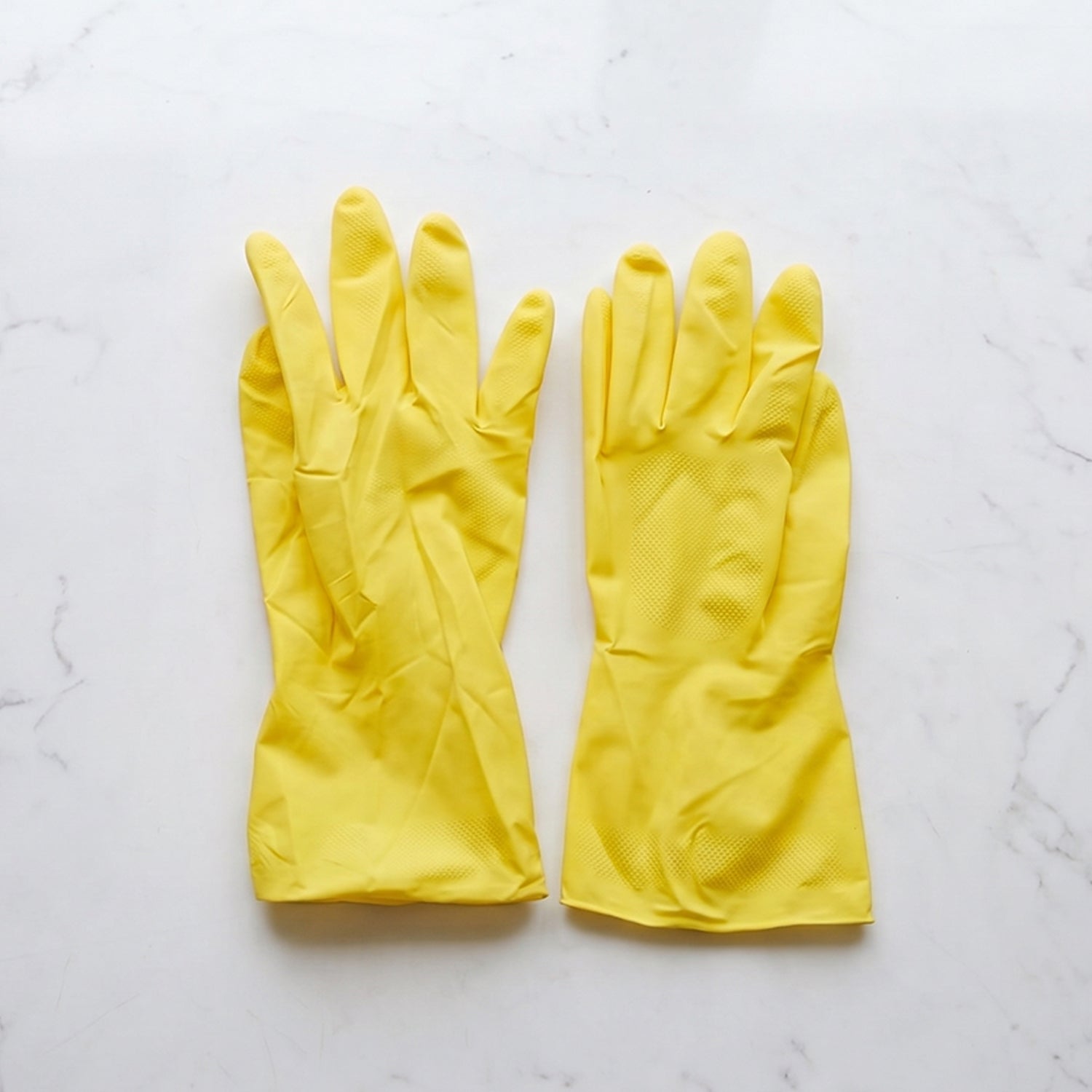 Waterproof yellow household gloves