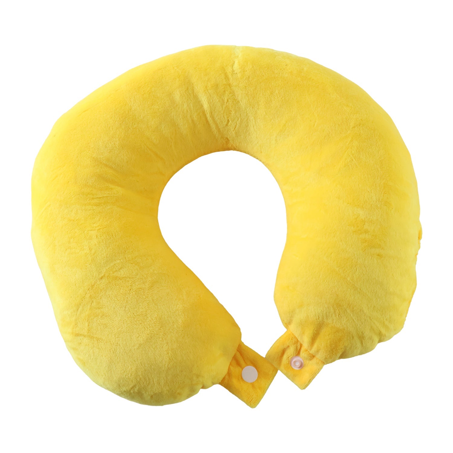 Soft neck travel pillow on white background