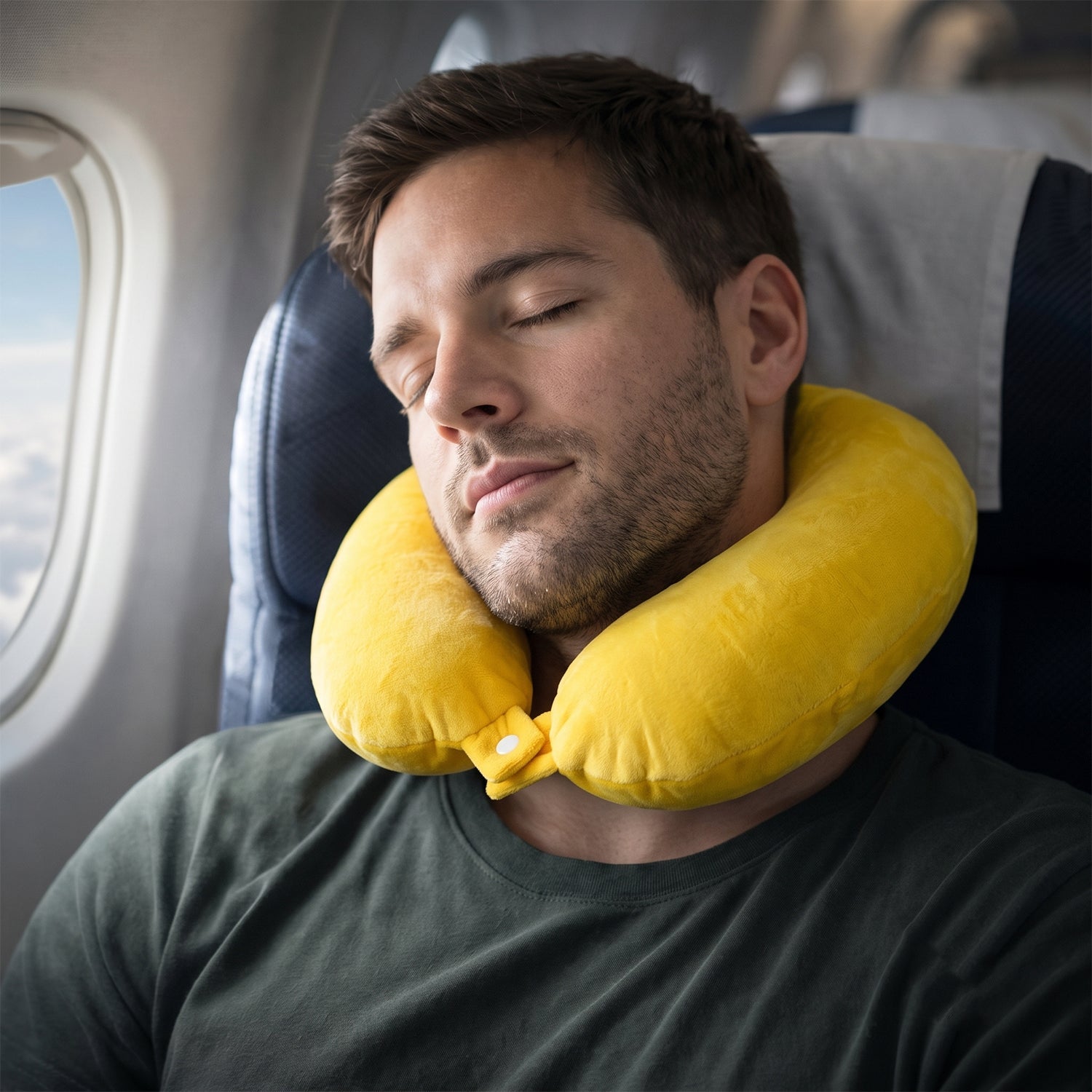 Cushion supporting the head and neck while seated