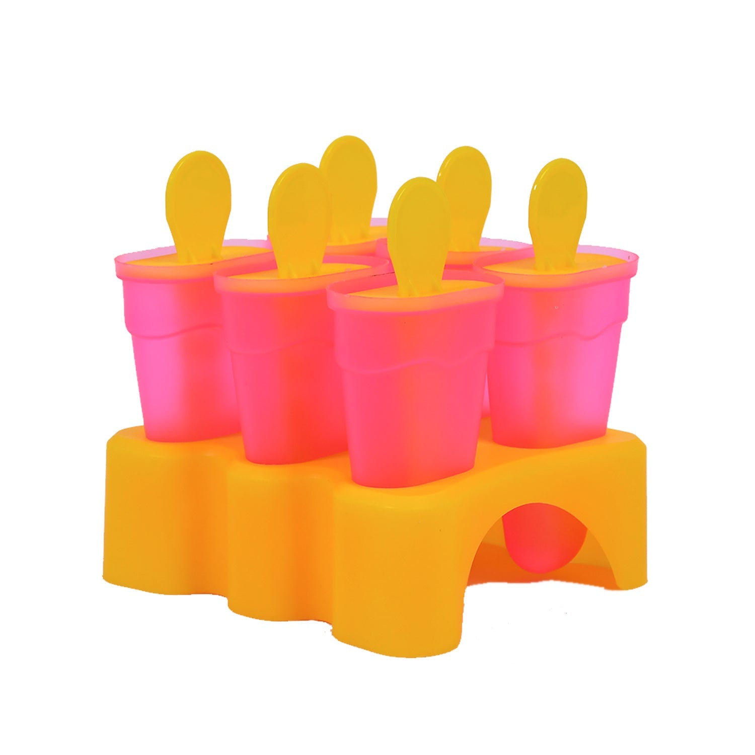 Frozen kulfi pops made using plastic moulds