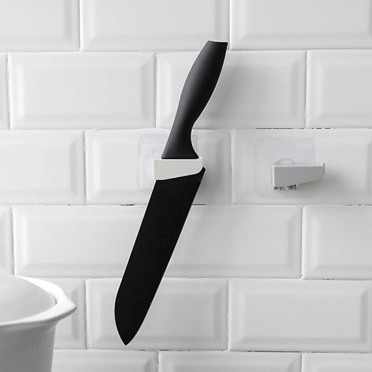Punch-Free Wall Hanging Knife Holder â€“ Kitchen Storage Rack (1 Pc)