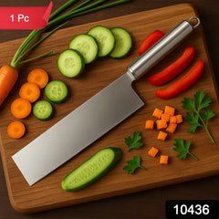 DeoDap Stainless Steel Vegetable Cleaver Knife - in-use lifestyle shot