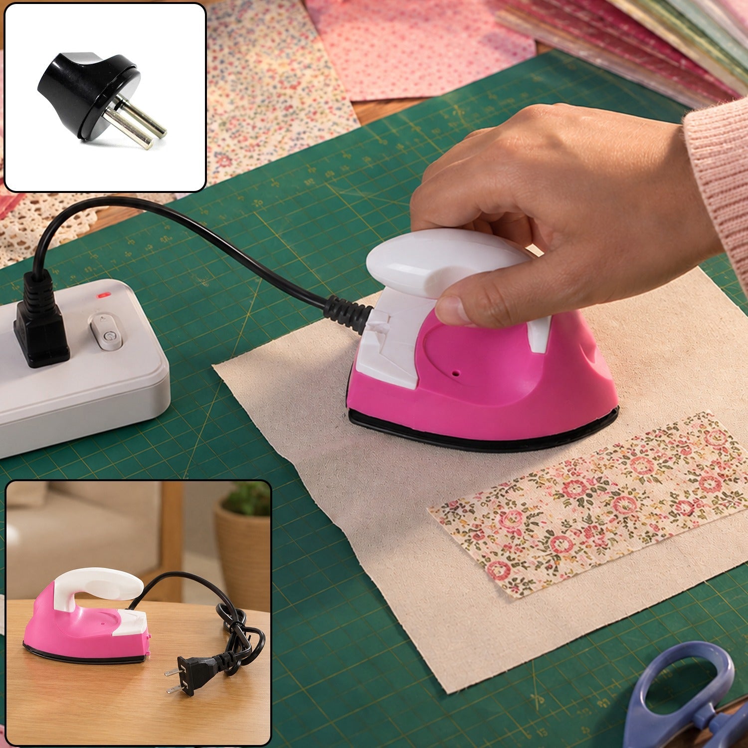 Compact portable electric mini iron for clothes
