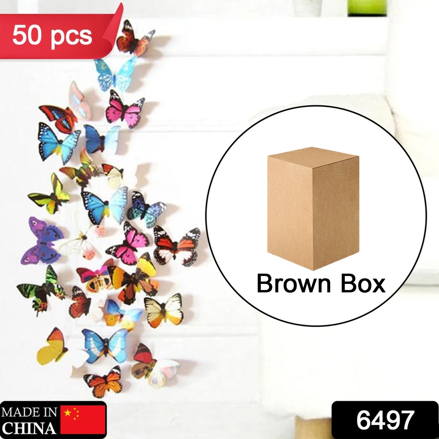 Butterfly 3D night lamp illuminating room decor.