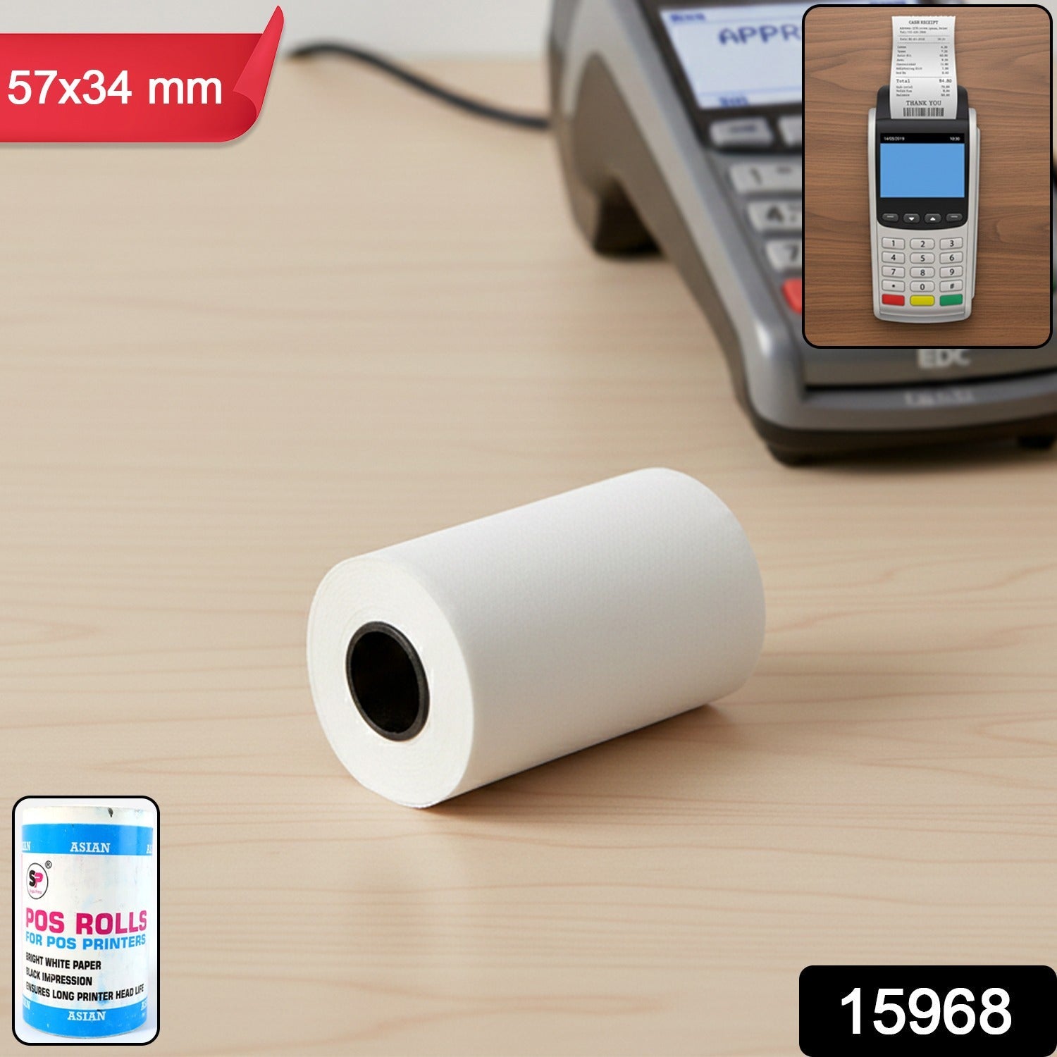 Thermal receipt paper roll