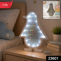 LED Penguin Infinity Mirror Light  Mesmerizing Home Decor