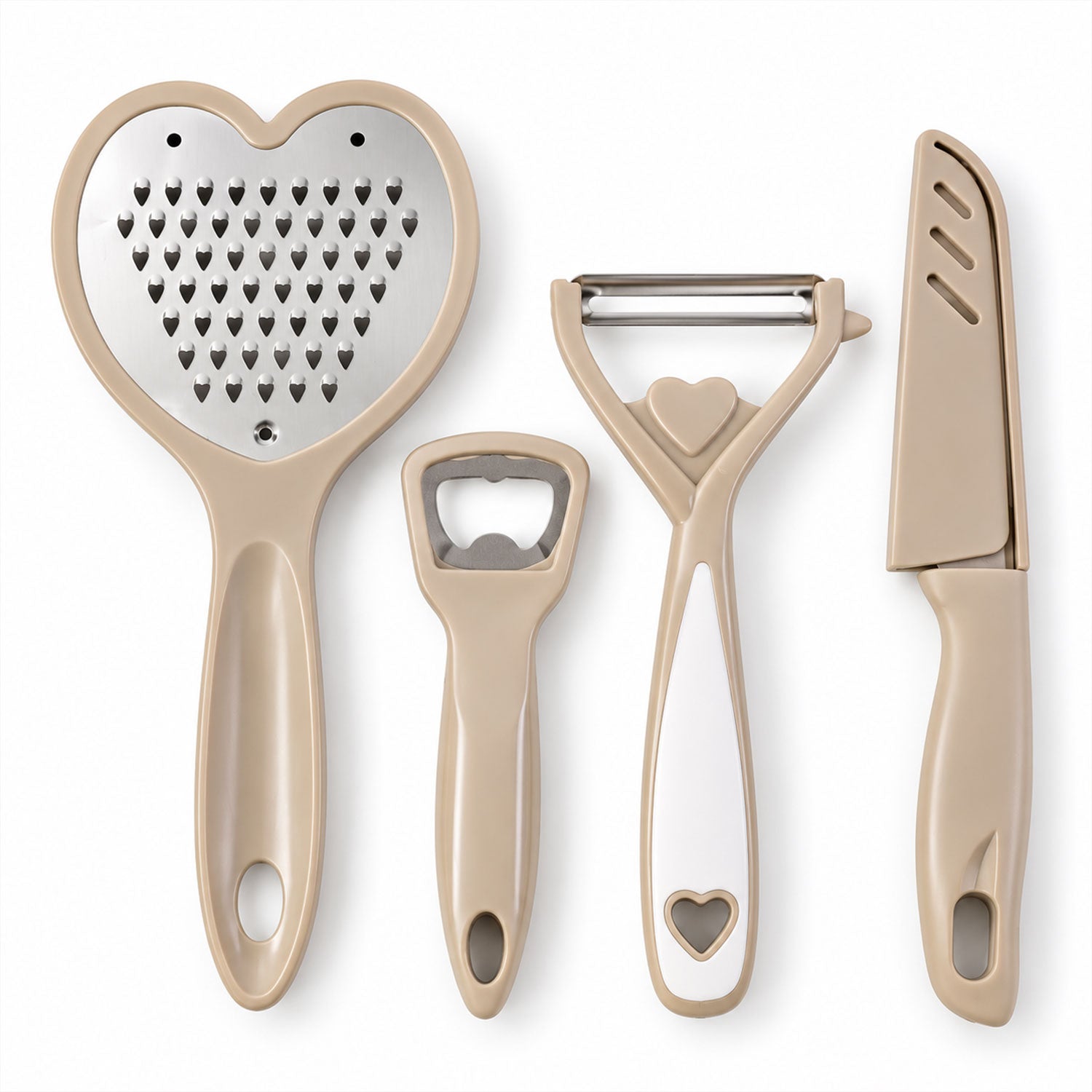 Cream Handle Kitchen Utensils