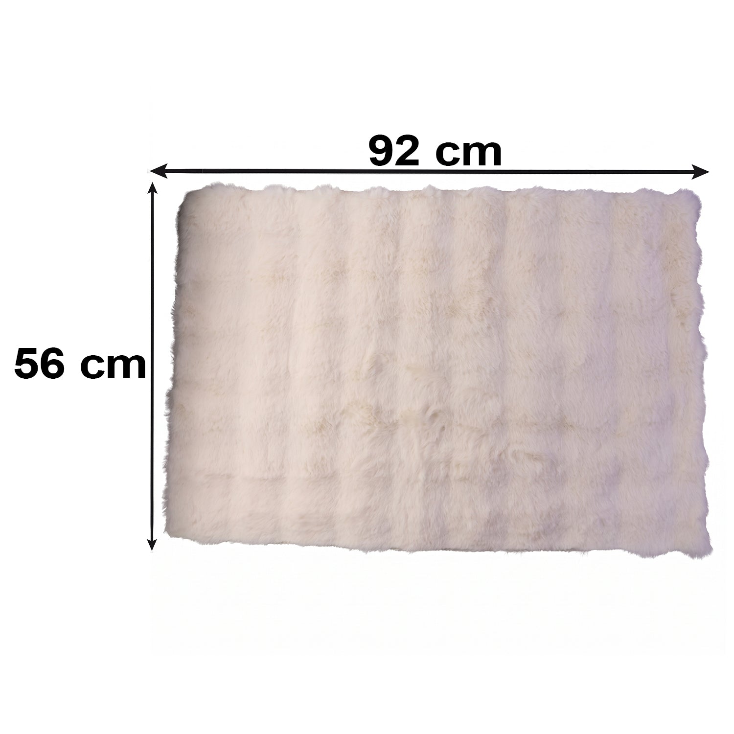 Faux fur carpet mat size 92 x 56 centimetres