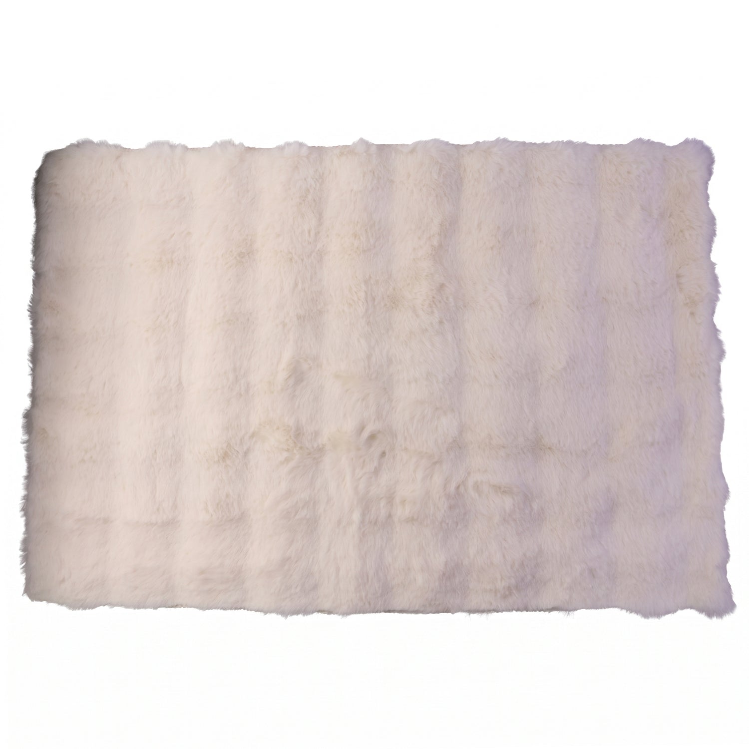 Faux fur carpet mat on white background