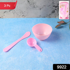 Facial mixing accessories including bowl, spatula, and spoon