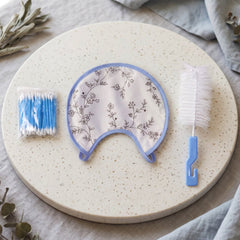 Plastic Baby Feeding Bottle Set with Bib Brush and Cotton Buds (1 Set)