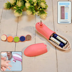 Electric baby nail trimmer with 6 grinding heads on a white background