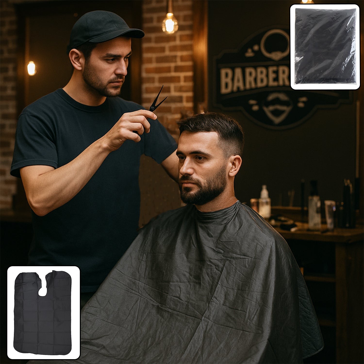 Professional waterproof hair cutting cape