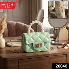 Stylish mini handbag for women with quilted design