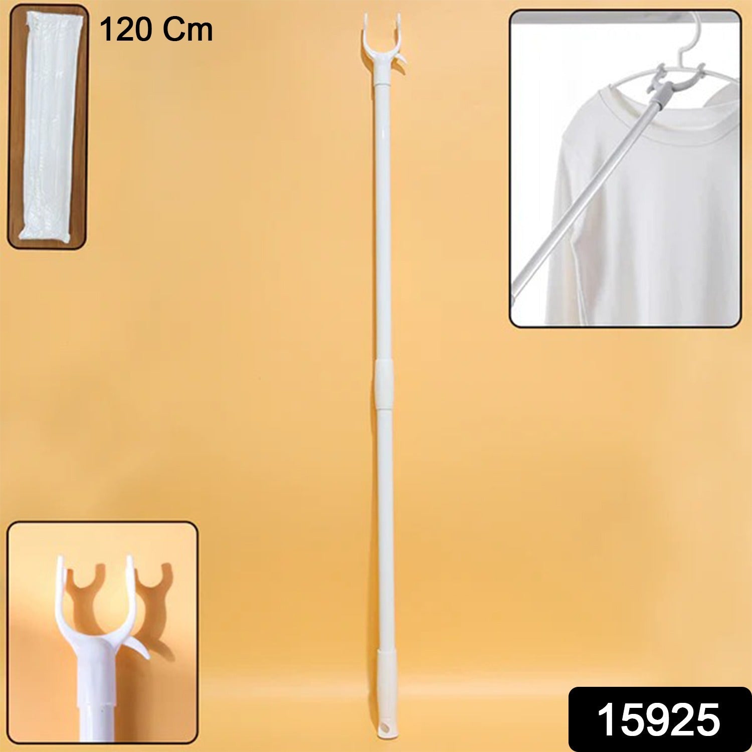 Premium Long Reach Clothes Hook Rod (120 cm, 1 Pc)