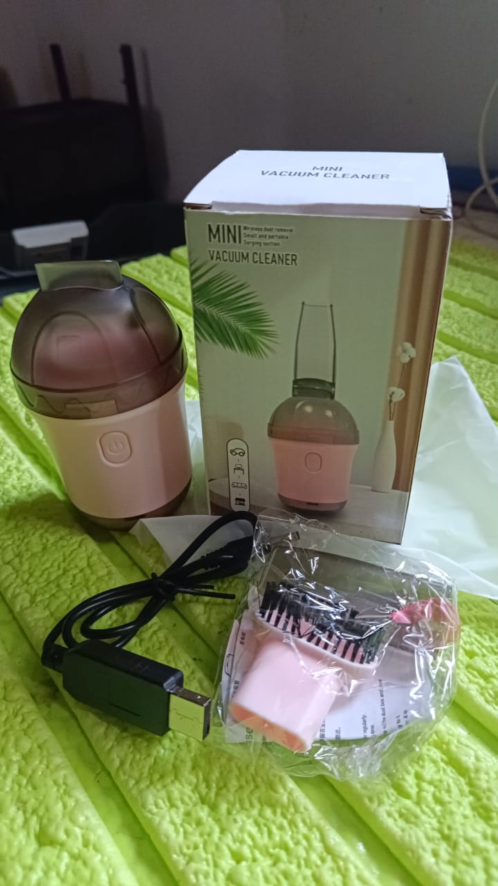2 in 1 Mini Vacuum Cleaner with Brush Attachment (1 pc)