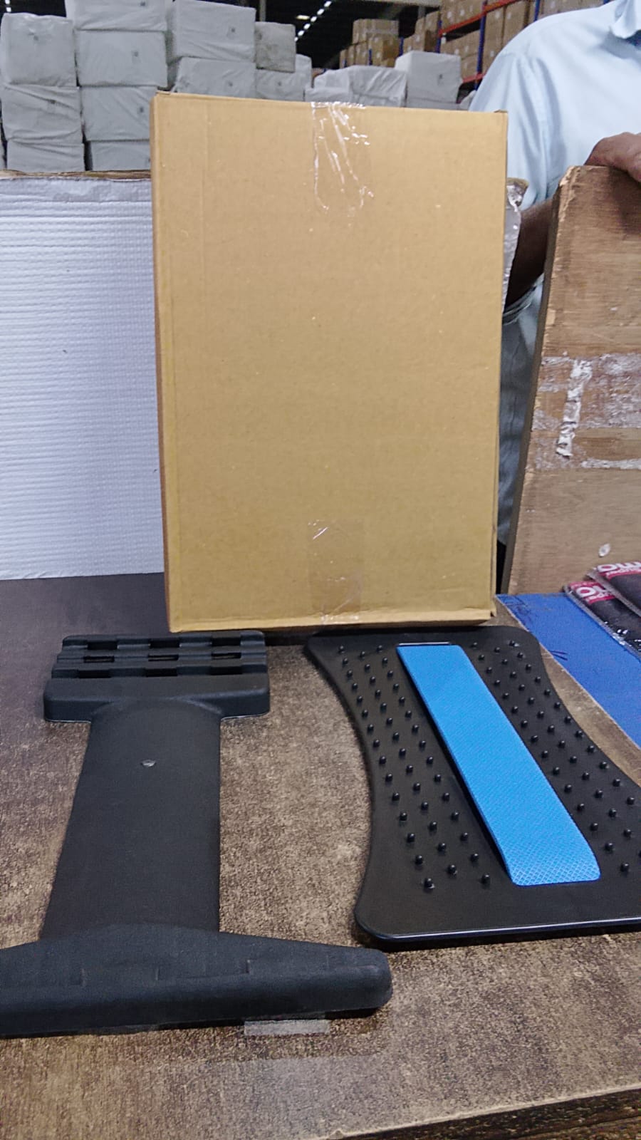 Back stretcher posture corrector packaged for shipping
