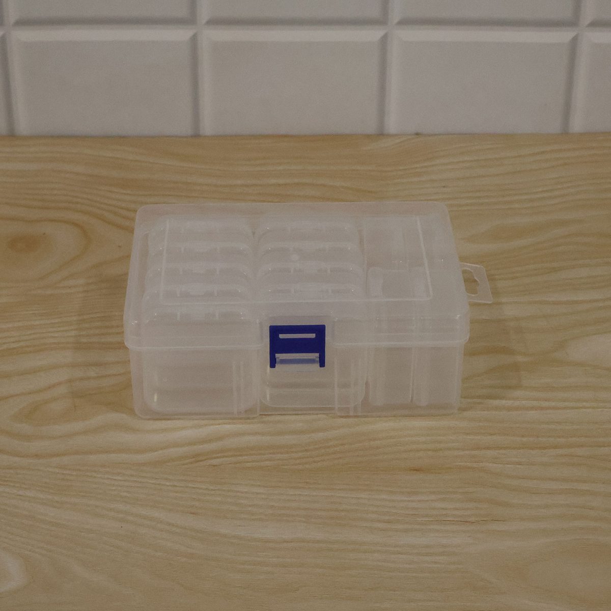 Transparent Compartment Storage Box with Removable Mini Cases (1 Pc)