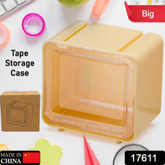 Durable Transparent Tape Storage Box â€“ Plastic Office Organizer