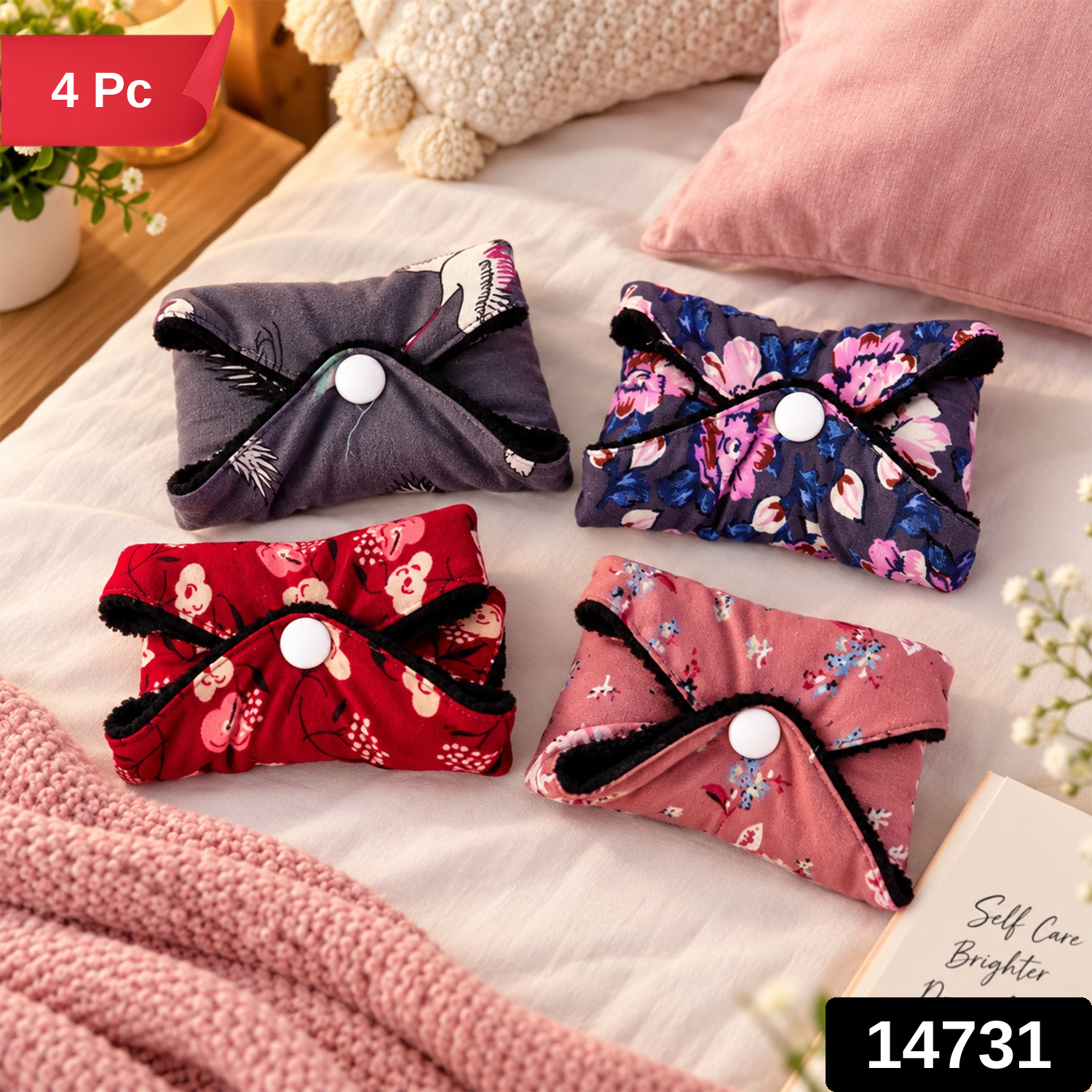 Reusable Cloth Sanitary Pads for Women (4 Pc)